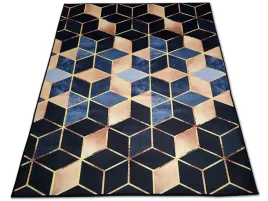 elegancki-antyposlizgowy-dywan-fancy-140x200-kostki-cubes-romby-black-gld