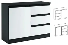 014052-komoda-b1d3s-100cm-czarno-bialy-kolory