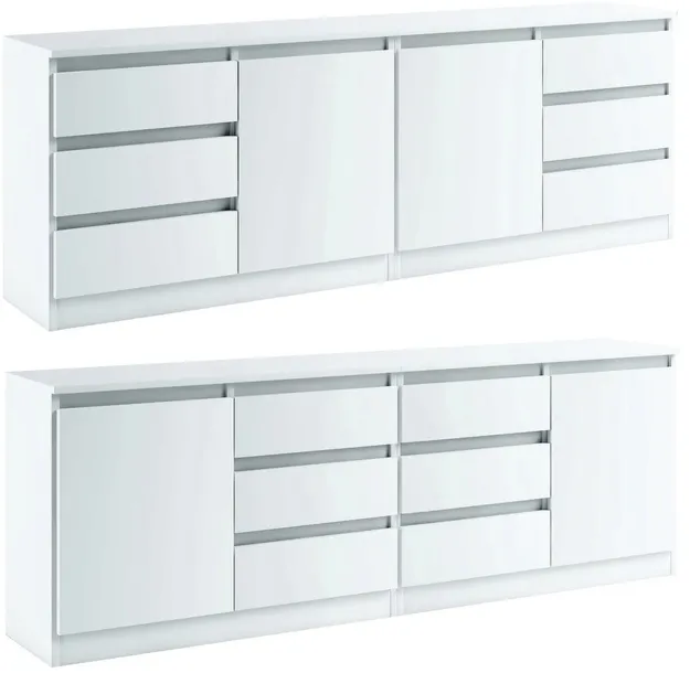 028011 KOMODA / ZESTAW 2d6s/200cm - BIAŁY # KOLORY