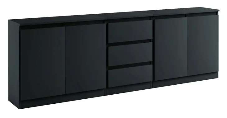 059051 KOMODA / ZESTAW 4d3s/256cm - CZARNY # KOLORY