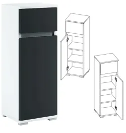 095012regal-slupek-szafka-lazienkowa-przedpokoj-32-100-bialo-czarny