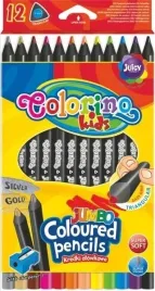 colorino-kredki-trojkatne-jumbo-czarne-drewno-12-kolorow-temperowka