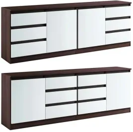 028042-komoda-zestaw-2d6s-200cm-wenge-bialy-kolory