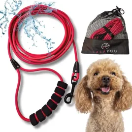 smycz-dla-psa-wodoodporna-cienka-linka-treningowa-pvc-3m-blast-czerwona