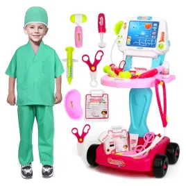 zestaw-malego-lekarza-maly-doktor-wozek-lekarski-badanie-ekg-dla-dzieci