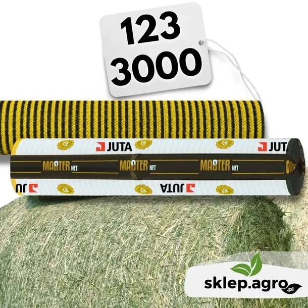 Siatka do bel JUTA NET EXTRA 123x3000m Master do słomy, siana, kiszonki