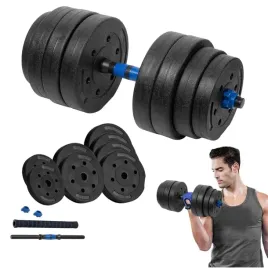 hantel-bitumiczny-regulowany-1x20kg-do-cwiczen-ciezarek-gryf-lacznik-rebel