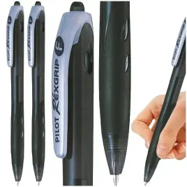 dlugopis-olejowy-z-zatyczka-czarny-rexgrip-biurowy-szkolny-pilot-2-sztuki