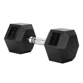 hantel-ogumowany-trexo-hex-17-5-kg-zeliwny-antyposlizgowa-powierzchnia