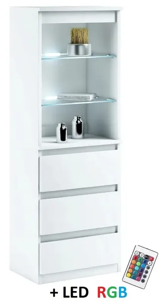 031011 WITRYNA LED 3s + oświetlenie RGB - BIAŁY # KOLORY