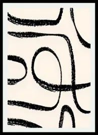 plakat-na-sciane-czarne-rysunkowe-linie-w-stylu-modern-100x70-cm