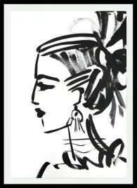 plakat-na-sciane-do-salonu-rysunkowa-twarz-kobiety-w-stylu-modern-100x70-cm