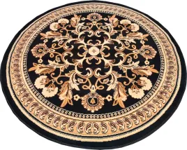 dywan-kolo-kwiaty-czarne-alfa-120cm-okragly