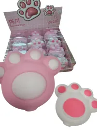 antystresowa-zabawka-squishy-kocia-lapka-dla-dzieci-biala-i-rozowa