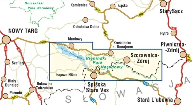pieniny-laminowana-mapa-compass