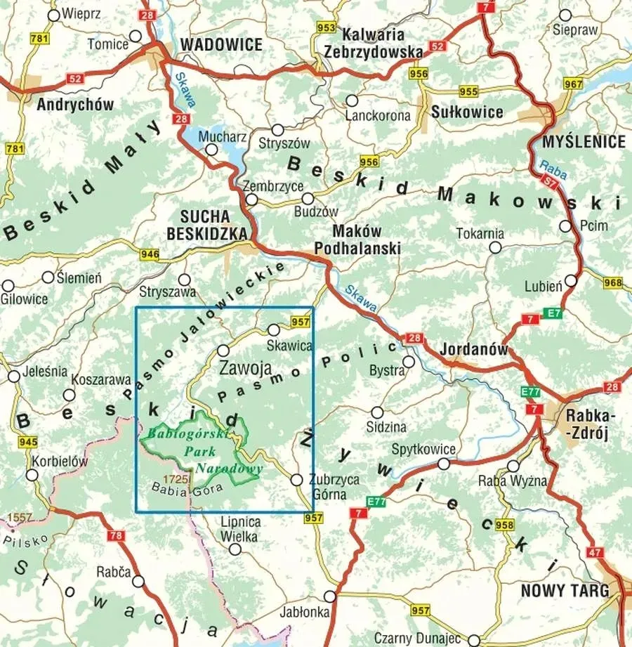 babia-gora-zawoja-mapa-compass
