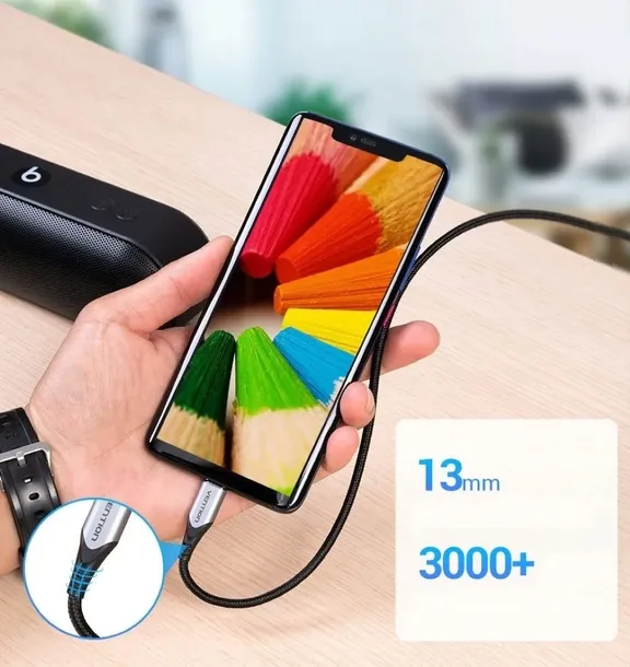 kabel-vention-w-oplocie-3a-usb-a-do-usb-c-2m-stan-nowy-dlugosc-przewodu-2-m