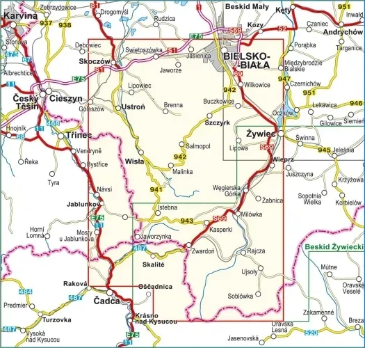 beskid-slaski-laminowana-mapa-compass-2014