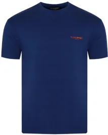 koszulka-meska-plein-sport-ps25mts04-1420-navy-orange-t-shirt-granatowy