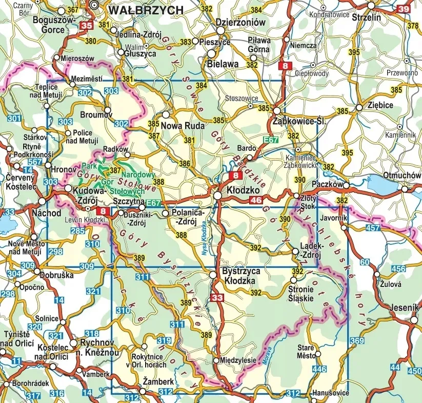 ziemia-klodzka-laminowana-mapa-compass