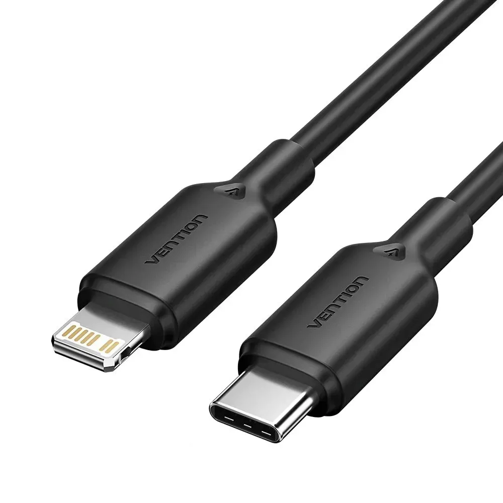 kabel-usb-c-do-lightning-vention-3a-1m-czarny