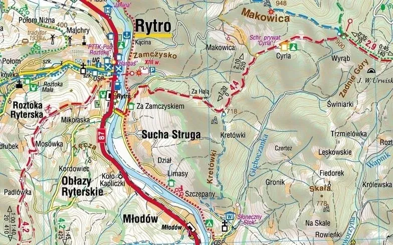 beskid-sadecki-mapa-wodoodporna-compass