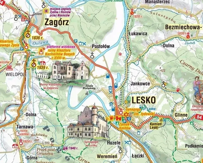 bieszczady-mapa-atrakcji-turystycznych-compass-wydawnictwo-wydawnictwo-compass