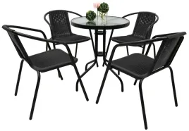 zestaw-mebli-ogrodowych-taras-na-balkon-stol-fi60-4x-krzesla-loretto-czarny