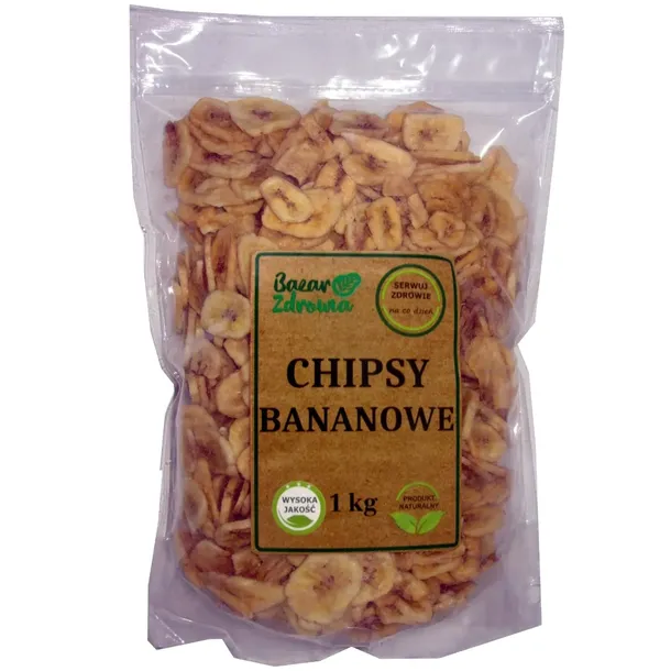 Chipsy bananowe 1kg Banan Suszony Pyszna Przekąska