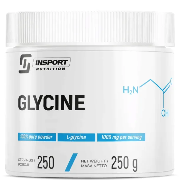 GLICYNA Proszek 1000mg 250g na SEN Układ Nerwowy STRES MIĘŚNIE | INSPORT