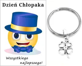 brelok-breloczek-dzien-chlopaka-pasowanie-klasa-szkola-pamiatka-koniczyna