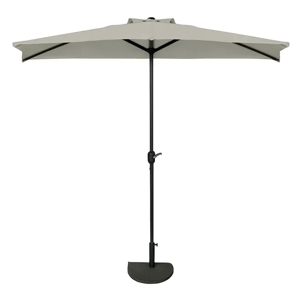 PARASOL balkonowy PÓŁPARASOL ogrodowy TARAS ścienny 2,7m szary jasny SUPER