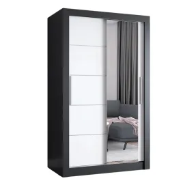 szafa-przesuwna-lyon-120x64-czarny-bialy-lustro-polki-pojemna-producent