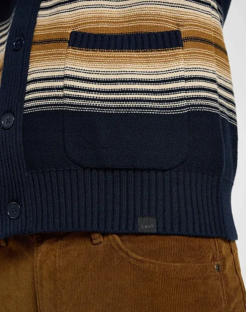 lee-frontier-cardigan-l-meski-sweter-kolor-niebieski