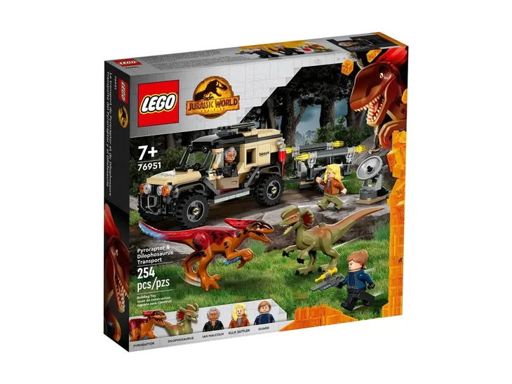 Klocki Lego Jurassic World Zestaw Transport pyroraptora i dilofozaura 76951
