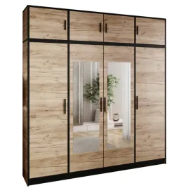 szafa-czterodrzwiowa-z-lustrem-dior-207-4d-z-nadstawka-dab-craft-zloty