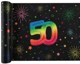 bieznik-wlokninowy-fiesta-50-urodziny-czarny-30-x-300-cm-kolorowy-nadruk
