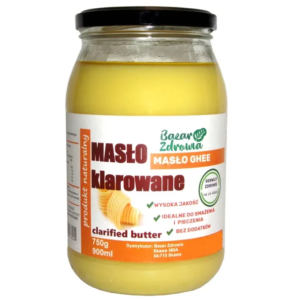 Masło Klarowane GHEE 750g 900ml do smażenia JAKOŚĆ