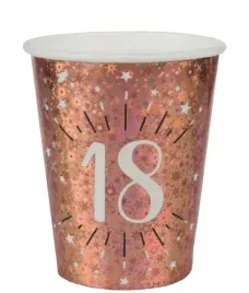 kubeczki-papierowe-18-urodziny-rozowe-zloto-gwiazdki-holo-270-ml-10-szt
