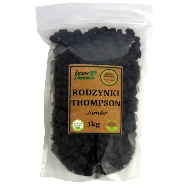 RODZYNKI THOMPSON JUMBO 1KG NATURALNE DUŻE SMACZNE