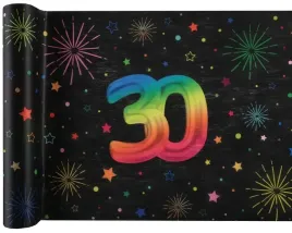 bieznik-wlokninowy-fiesta-30-urodziny-czarny-30-x-300-cm-kolorowy-nadruk