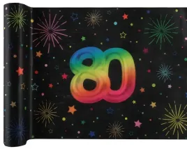 bieznik-wlokninowy-fiesta-80-urodziny-czarny-30-x-300-cm-kolorowy-nadruk