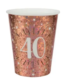 kubeczki-papierowe-40-urodziny-rozowe-zloto-gwiazdki-holo-270-ml-10-szt