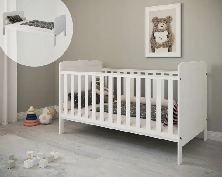 Łóżeczko / Tapczanik ISABEL 2w1 140x70 : BIAŁY