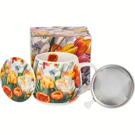 kubek-barylka-430ml-z-zaparzaczem-do-herbaty-ziol-flower-classic-tulipany