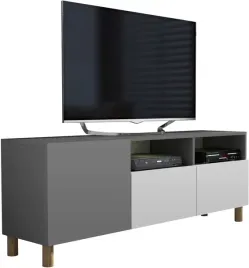 szafka-rtv-pod-telewizor-150-na-nozkach-150cm-szaro-biala-matowa-nozki-dab