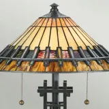 lampa-stolowa-art-deco-tiffany-brazowa-chastain-e27-60w-quoizel-stan-nowy
