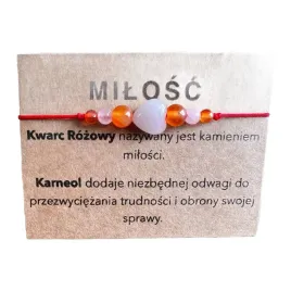 bransoletka-na-sznurku-serce-karneol-kwarc-rozowy