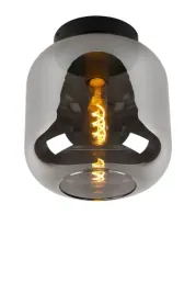 lampa-sufitowa-okragla-szara-lucide-joanet-1xe27-dymione-szklo-40w