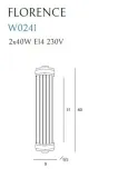 kinkiet-scienny-chromowany-florence-2xe14-40w-dimm-maxlight-waga-z-opakowaniem-0-15-kg